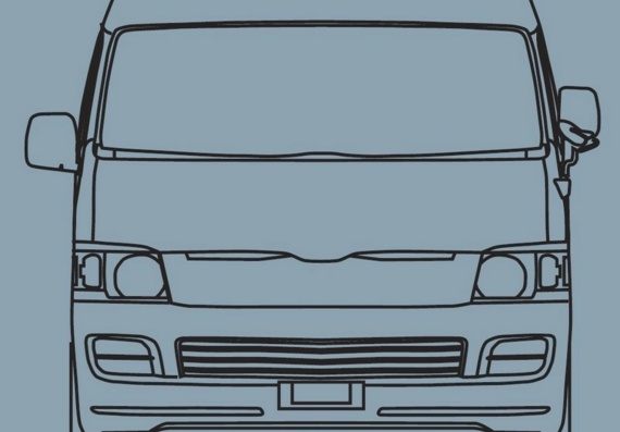 Toyota Hiace (2004) (Тоёта Хиаца (2004)) - чертежи (рисунки) автомобиля